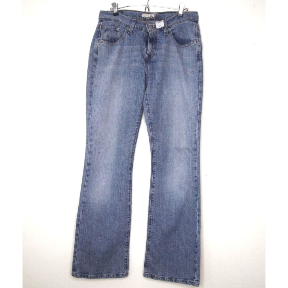 Levis 529 Curvy Cut Jeans Women Size 8 Denim Mid Blue Mid Rise Red Tab